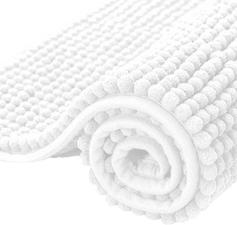 Bathroom Rugs Chenille Soft Short Plush  Shower Mat Water Abso...