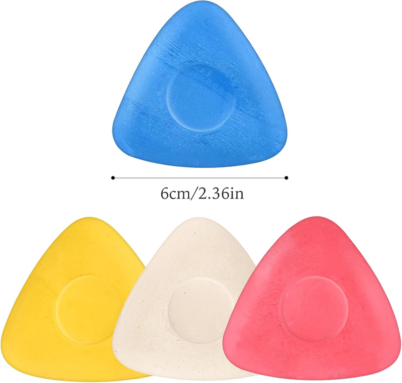 4 Colors Tailor Chalk for Sewing - Triangle Fabric Marking Pencils for Tailoring