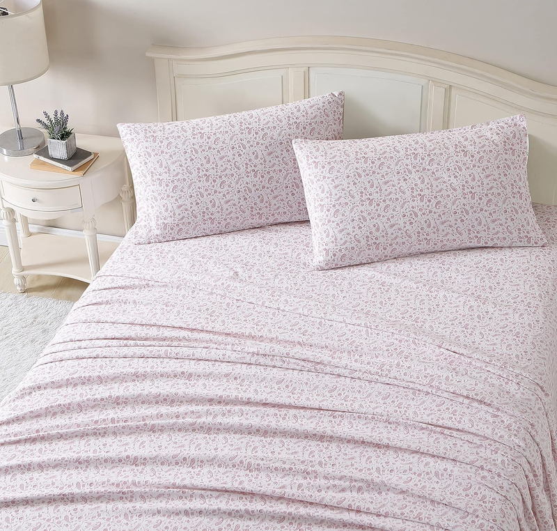 Laura Ashley - Flannel Sheets Full Size, Anti-Pilling & Wrinkle Resistant Cotton