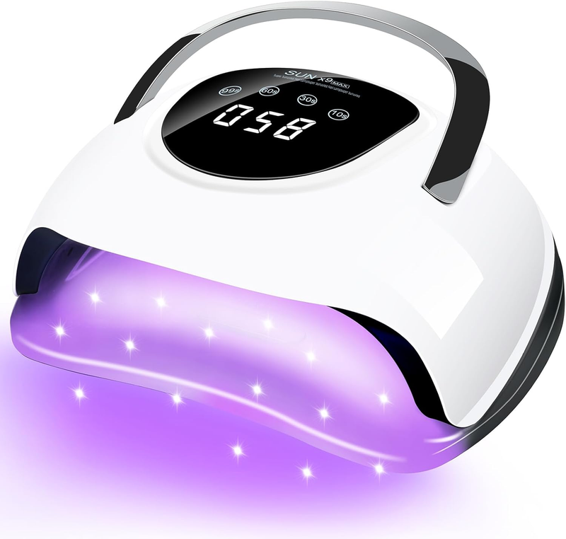 UV Nail Lamp 220W, UV Light for Gel Nails with 57pcs Lamp Beads, Professional LE