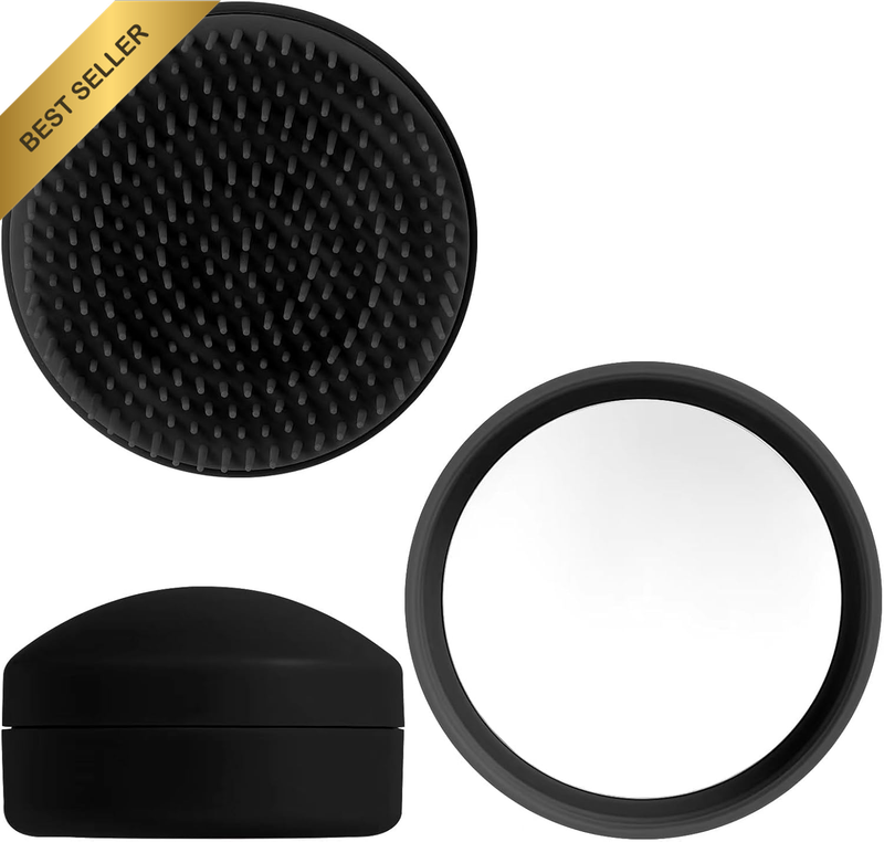 Travel Hair Brush and Mirror Portable Pocket Frizz Ease Detangling Hairbrush Sma