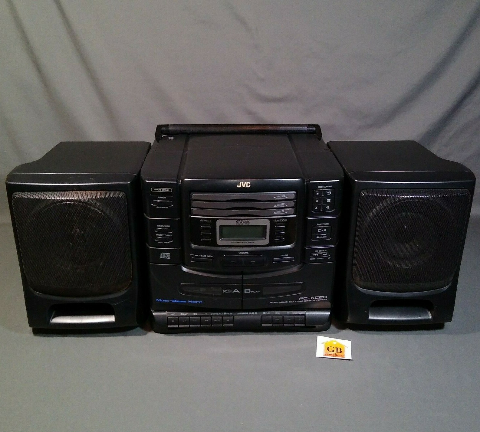 JVC PC-XC20 / PC-XC20BK Shop Radio Stereo Boombox 3 Disc CD