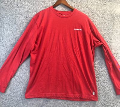 Magellan Outdoors Classic Fit Red Long Sleeve T Shirt Mens XL Cotton Blend