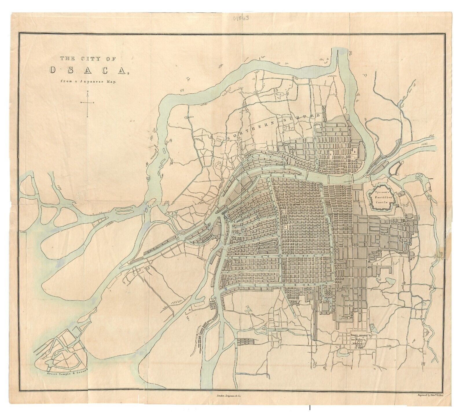 ORIGINAL 1863 Map of Osaka Japan. Free Shipping. | eBay ORIGINAL 1863 Map of Osaka Japan. Free Shipping. | eBay