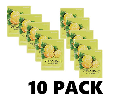 Baroness Vitamin - C Mask Sheet 10 Sheets - 10 PACK Elastic Moisturizing Hydrate