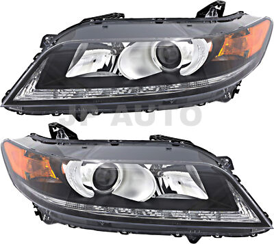 For 2013-2015 Honda Accord Coupe Headlight Halogen Set Driver and Passenger Side