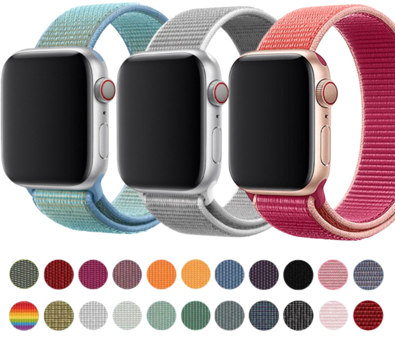 For Apple Watch Strap Nylon Band Iwatch Series 9 8 7 6 5 4 3 Se 38 40 42 44 45mm