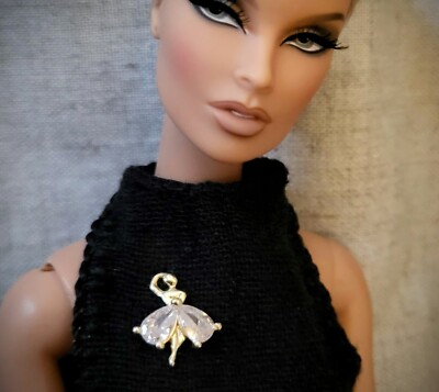 DOLL Pin Brooch  FOR Integrity Toys Poppy Parker Barbie Repro Vintage Silkstone