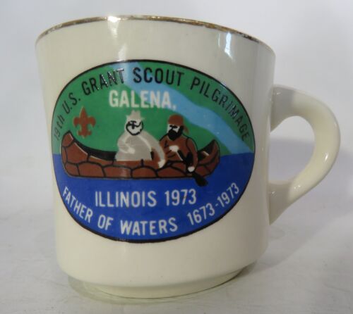 Boy Scouts of America Mug 19th U.S. Grant Scout Pilgrimage Galena, Il 1973 BSA 