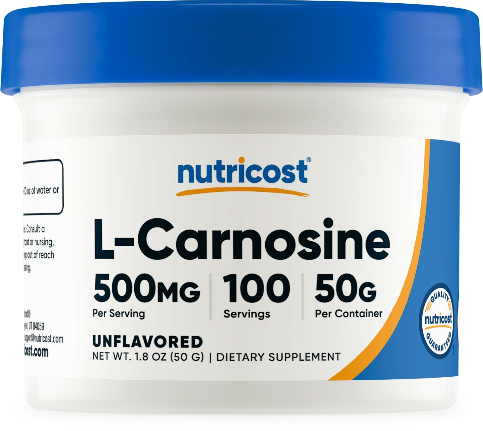 Порошок L-карнозина Nutricost 50 грамм (100 порций) - без ГМО