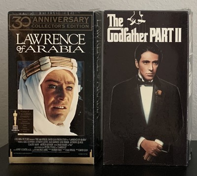 Lot of 2 NEW SEALED Double VHS Tapes - THE GODFATHER PART II, LAWRENCE OF ARABIA