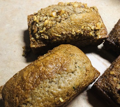 Zucchini Bread/ Carrot Loaf Sampler 4 Mini Loaves 12 oz Each
