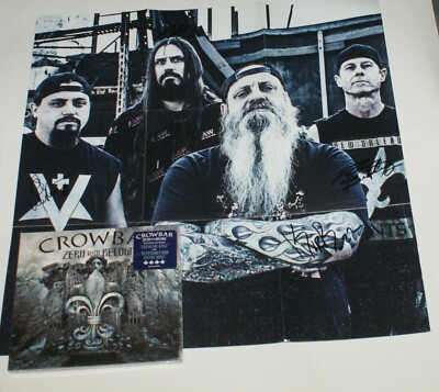 CROWBAR SIGNED ZERO AND BELOW CD POSTER COA PROOF