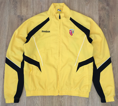 RC Lens France 2010 2011 Reebok Yellow Tracksuit Track Top Jacket size L