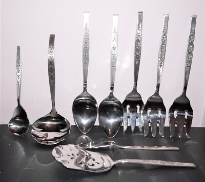 Oneida SPANADA Stainless WM A Rogers Premier USA Serving Flatware Mixed lot of 9