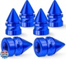 MEAJOO 6PCS Spiked Tire Valve Stem Caps, Corrosion Resistant, Universal Aluminium Alloy Dustproof Tire Valve Stem Covers for Cars, SUV, Trucks, Bikes, Motorcycles, Bicycles(Blue)