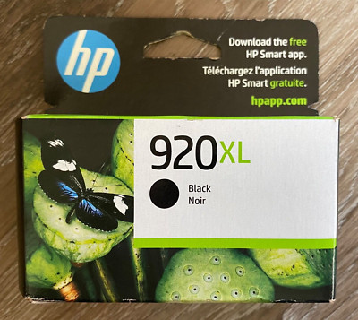 HP 920XL black high yield original ink cartridge (CD975AN) NEW~Expires Feb 2025~