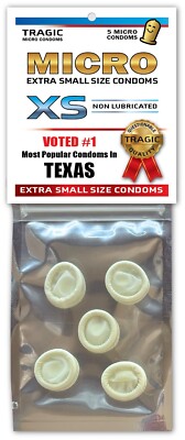Texas SMALL MINI CONDOMS State Gag Joke Xmas Stocking Stuffer Bachelor Party