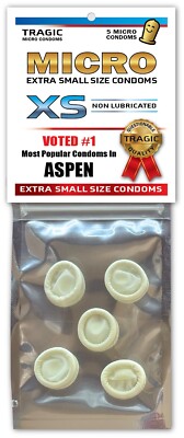 Aspen SMALL MINI CONDOMS Colorado Gag Joke Xmas Stocking Stuffer Bachelor Party