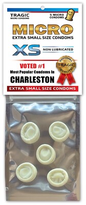 Charleston SMALL MINI CONDOMS Gag Joke Xmas Stocking Stuffer Bachelor Party