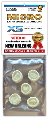 New Orleans SMALL MINI CONDOMS - Gag Joke Xmas Stocking Stuffer Bachelor Party