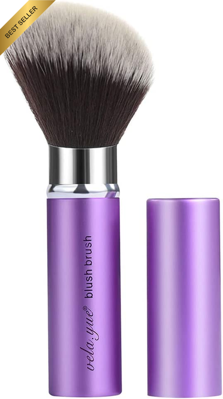 Retractable Blush Makeup Brush Angled Powder Bronzer Travel Kabuki Cosmetics Bea