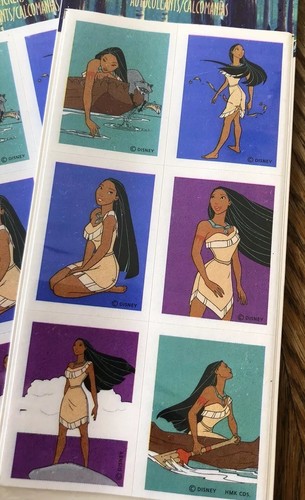 Disney Pocahontas Hallmark Cards Stickers Ambassador Made in USA Meeko