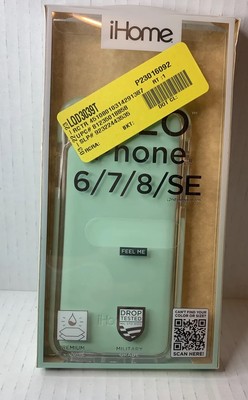 iHome Velo Silicone Impact Case for iPhone 6/7/8/SE MINT GREEN OPEN BOX