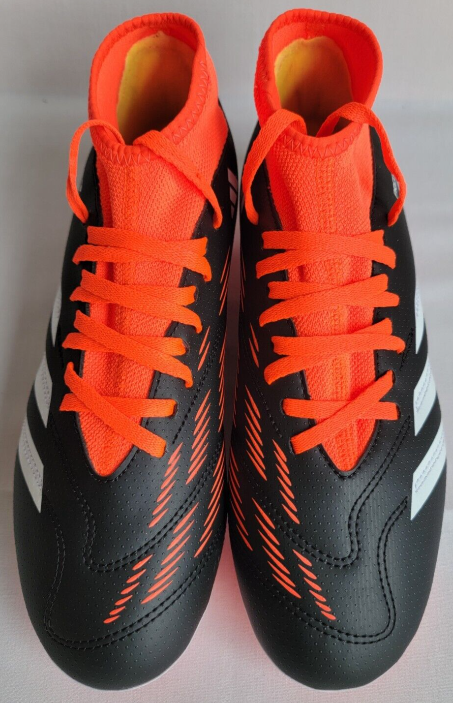 Youth Size 3 Black Red White Adidas Predator Club Sock FG Soccer Cleats IG7742