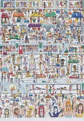 James Rizzi Women Who Work out 1989 Hand Signed 3-D