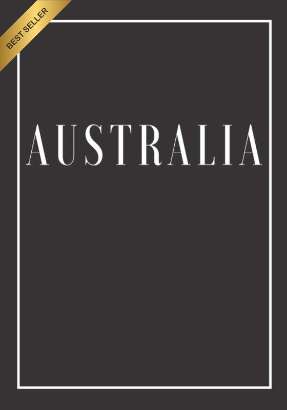 Australia Black Decorative Book Coffee Table Shelf Home Decor Gift