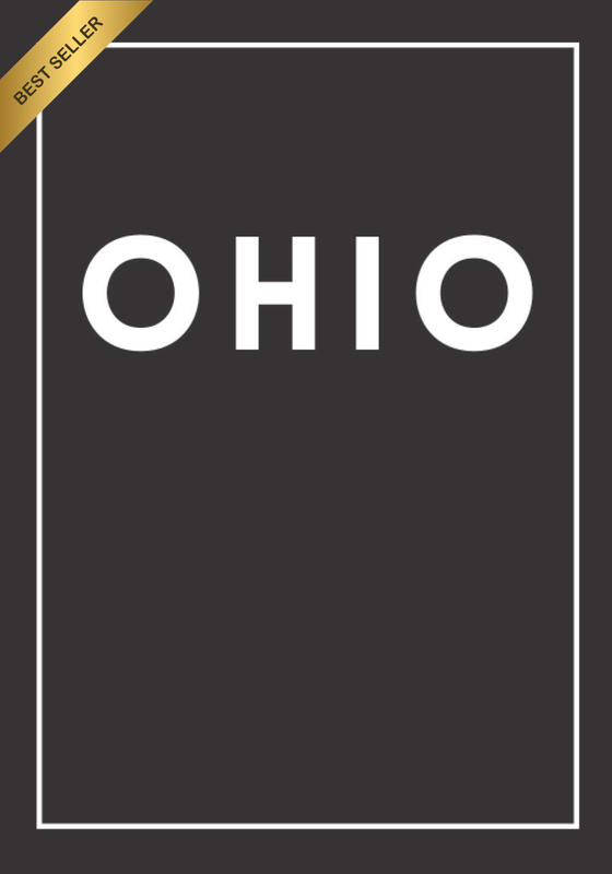 Ohio Black Decorative Book Coffee Table Shelf Home Decor Gift
