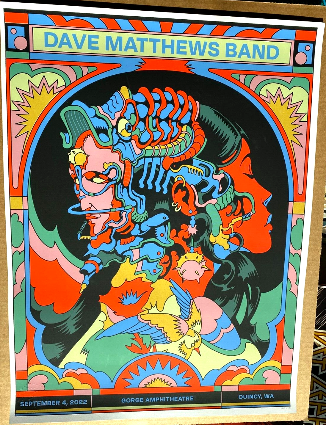 Dave Matthews Band Gorge WA N3 2022 Screen Print Show Poster