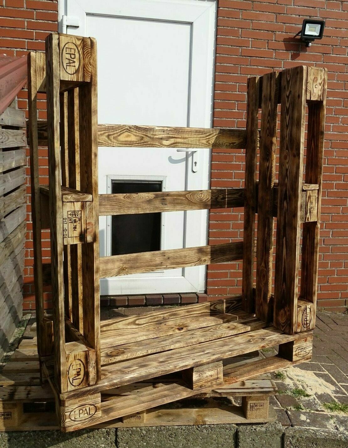 Brennholzregal Kaminholzständer Kaminholzregal Europalette Upcycling