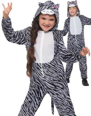 Grey cat costume child top