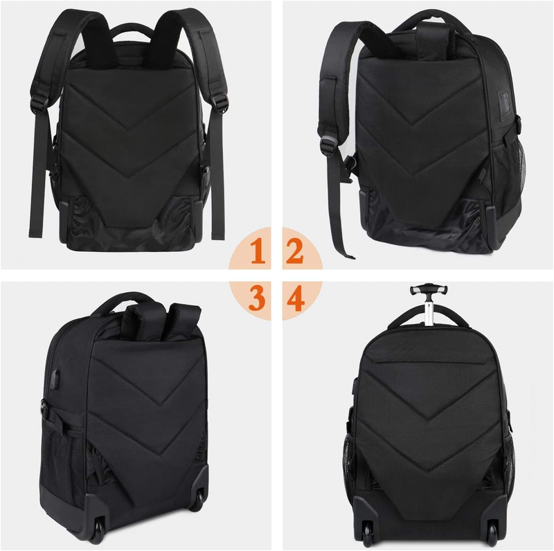 YOREPEK Backpack with Wheels, Large Rolling Backpack for Men Women, Water Resist