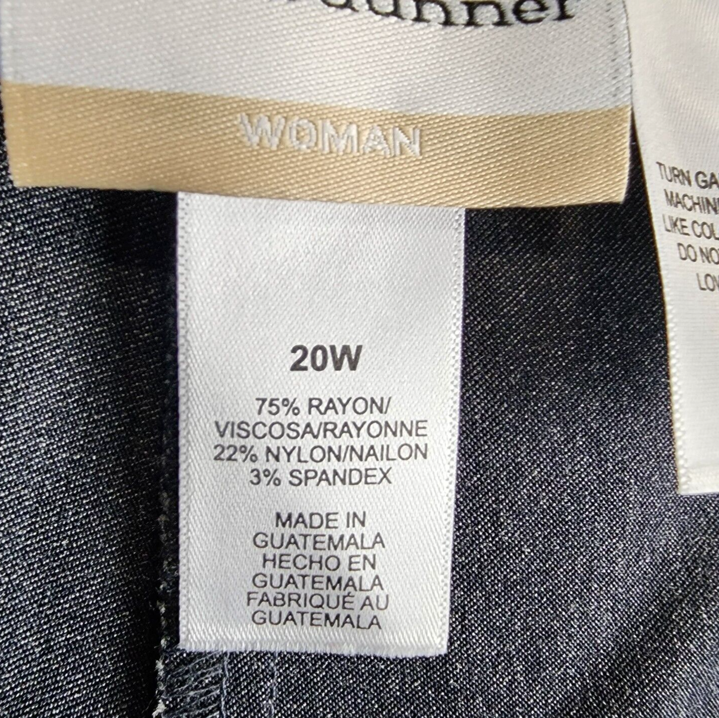 Alfred Dunner Plus Size Classic Allure Short Length Pant Womens 20W Gray Pull On - Picture 9 of 16