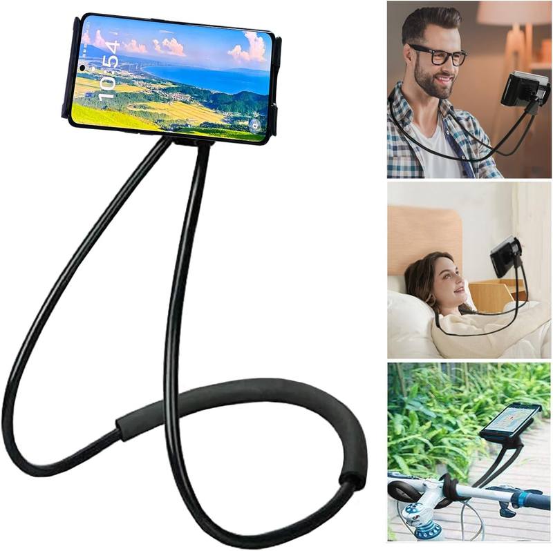 Neck Phone Holder Hands Free Lazy Bracket Gooseneck Mount Bed Desk Travel Stand