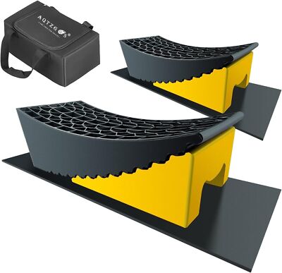 Camper Leveler RV Leveler Block Ramp Kit 2 Levelers Blocks Skid Pads & Carry Bag