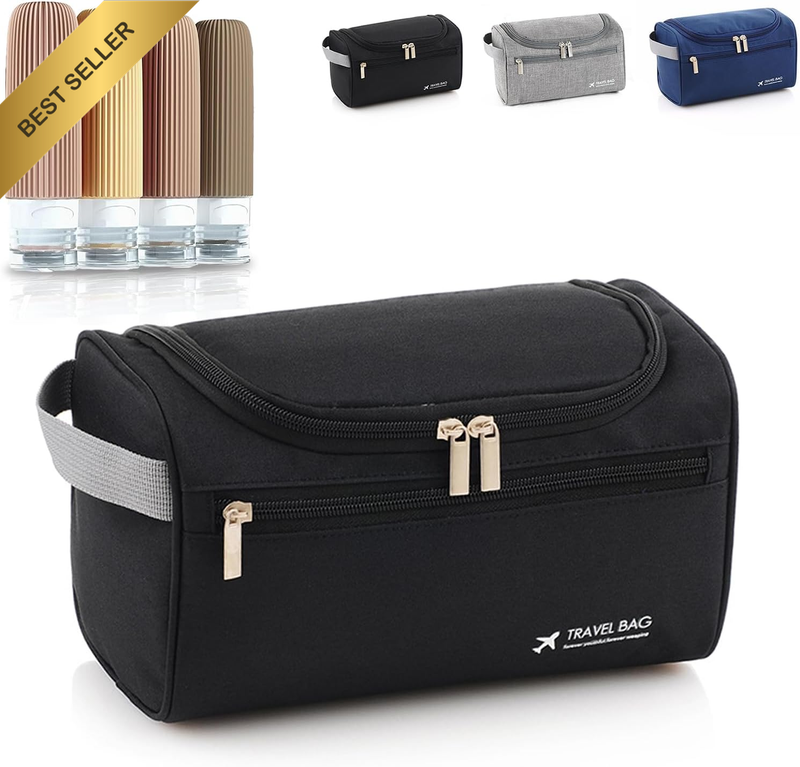 Toiletry Bag,Travel Toiletry Bag with Hook,Waterproof Travel Makeup Bag Portable