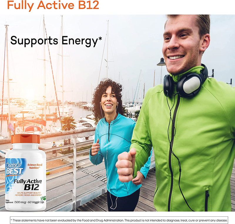 Doctor'S Best Fully Active B12 1500 Mcg, Non-Gmo, Vegan, Gluten Free, Supports H