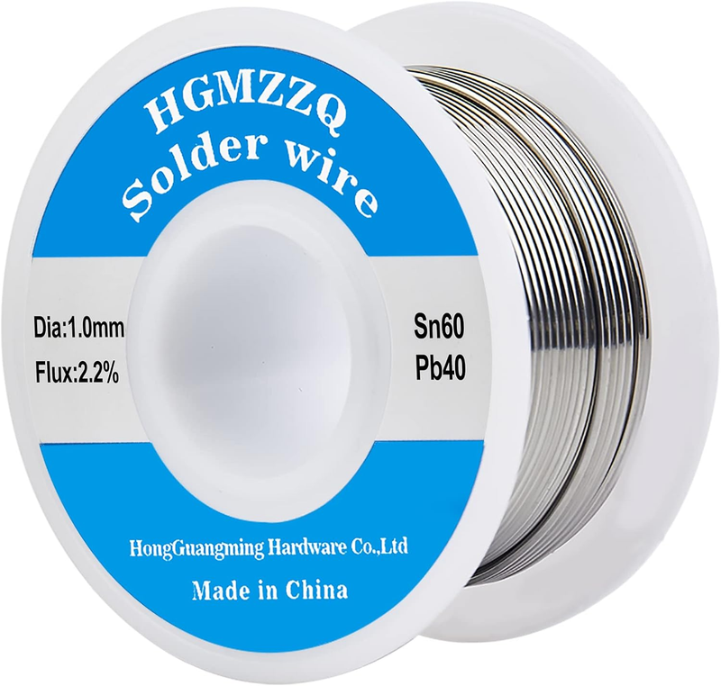 60/40 Tin Lead Solder Wire with Rosin Core for Electrical Soldering 0.039 Inch(1