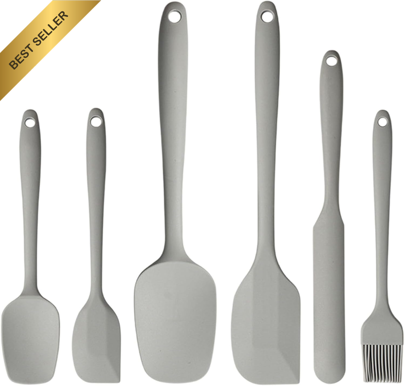 Spatula, 6 Pack, Silicone Cooking Utensils Food Grade Scrapers for Mixing, Stirr