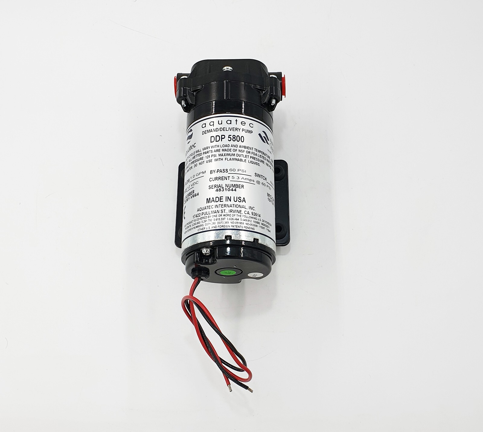 Aquatec DDP 5800 Demand/Delivery water Pump 1.0 GPM 60 PSI