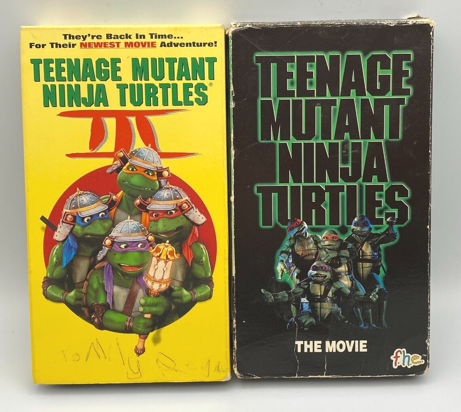 タートルズ　VHS ビデオ Teenage Mutant Ninja Turtles The Movie I & III TMNT VHS Tape