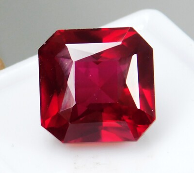 Natural 13.10 Ct Awesome Red Ruby ''Certified'' Radiant Cut Rare Loose Gemstone