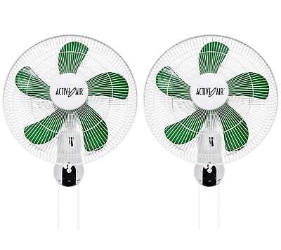 Active Air ACF16 16in 3-Speed Mountable Oscillating Hydroponic Grow Fan (2 Pack)