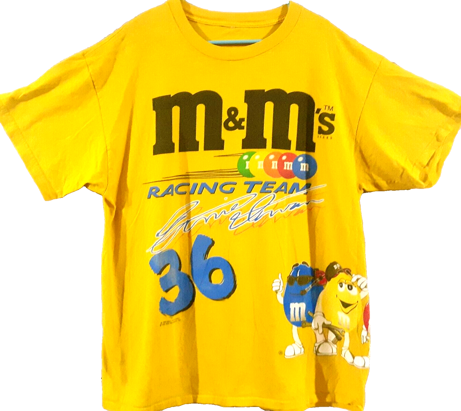 Vtg Nascar Ernie Irvan M&M Men's 2 side graphic T-Shirt XXL