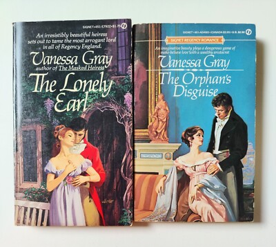 Vanessa Gray Romance Novels - lot of 2 - The Lonely Earl & The Orphan's Disguise