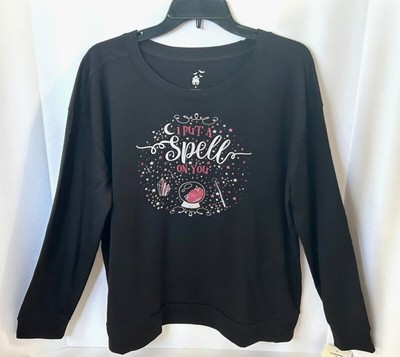 Womens Halloween Lightweight Sweatshirt ''I Put A Spell On You'' L, XL, 1X NWT